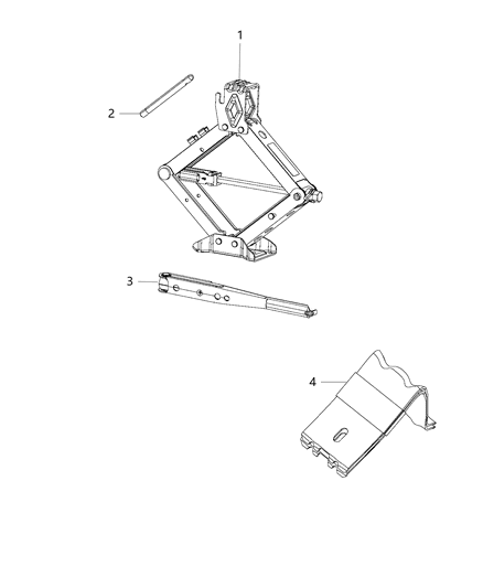 2017 Jeep Cherokee Jack Assembly & Tools Diagram