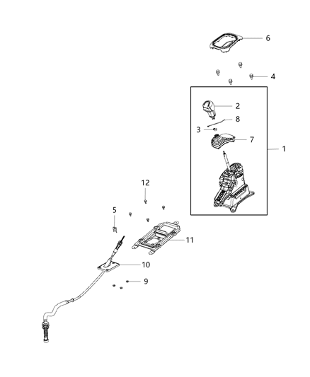 2020 Jeep Renegade Gearshift Controls Diagram 1