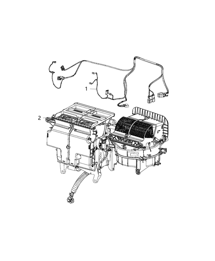 2018 Chrysler Pacifica Wiring, Front A/C & Heater Unit Diagram