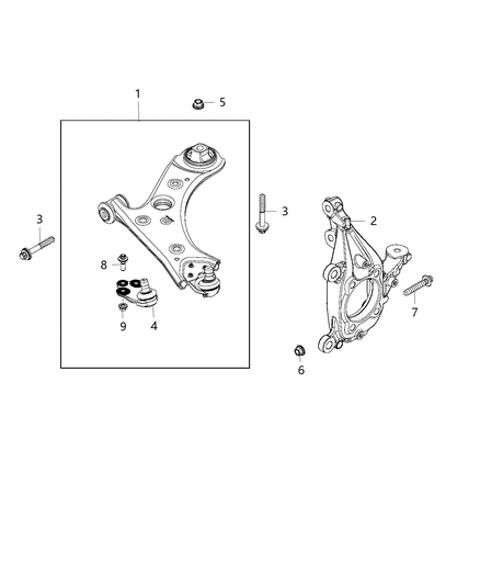 2018 Jeep Renegade Suspension - Front Diagram 1