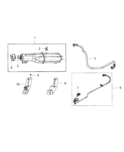 2020 Ram ProMaster 3500 Vapor Canister & Leak Detection Pump Diagram