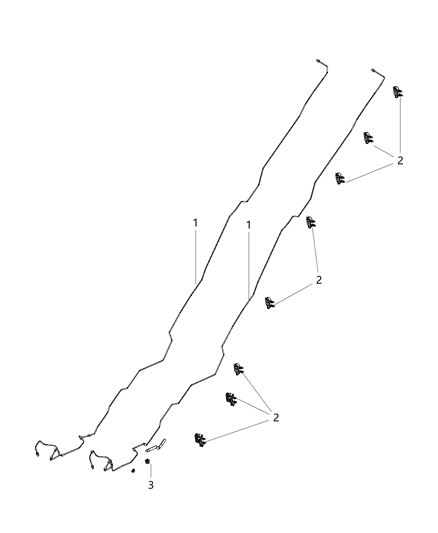 2019 Ram 3500 Brake Tubes & Hoses, Rear Diagram 2