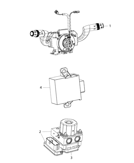 2020 Ram ProMaster 2500 Modules, Brake, Suspension & Steering Diagram