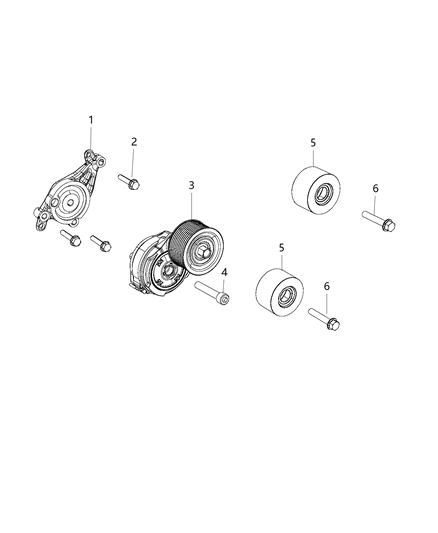 2018 Jeep Grand Cherokee Pulleys & Related Parts Super Charger Diagram