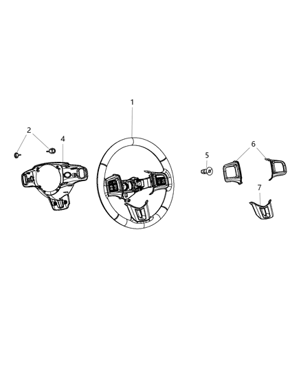 2020 Dodge Grand Caravan Steering Wheel Assembly Diagram