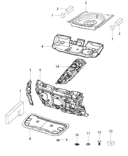 2018 Jeep Compass Covering-Rear Diagram for 68244684AA