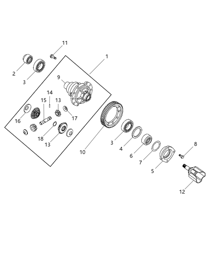 2018 Jeep Renegade Differential Diagram 1