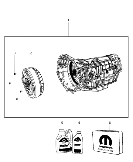 2017 Ram 1500 Transmission / Transaxle Assembly Diagram 1