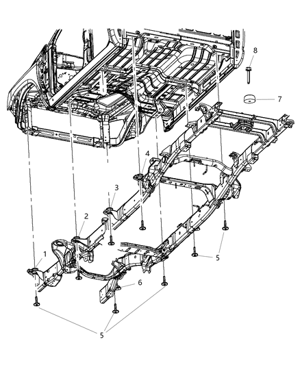 2020 Ram 3500 Body Hold Down Diagram 2