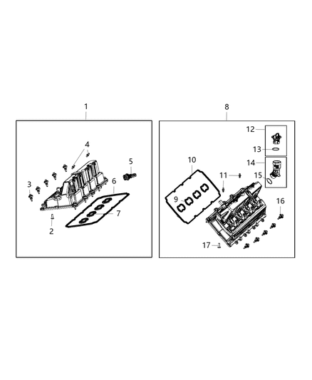 2021 Dodge Durango Cylinder Head Covers Diagram 3