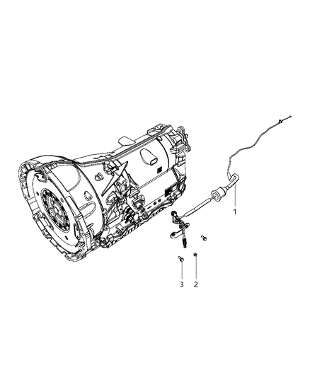 2018 Dodge Challenger Gearshift Lever , Cable And Bracket Diagram 2