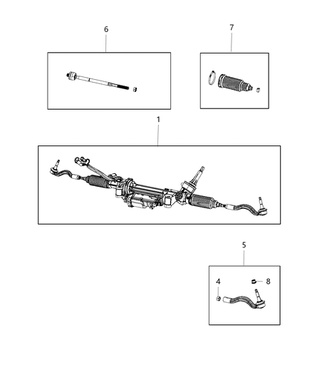 2021 Dodge Durango Gear Rack & Pinion Diagram