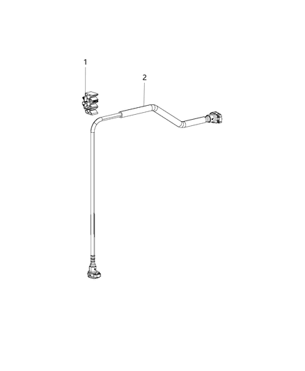 2019 Ram 3500 Fuel Lines/Tubes, Rear Diagram 1