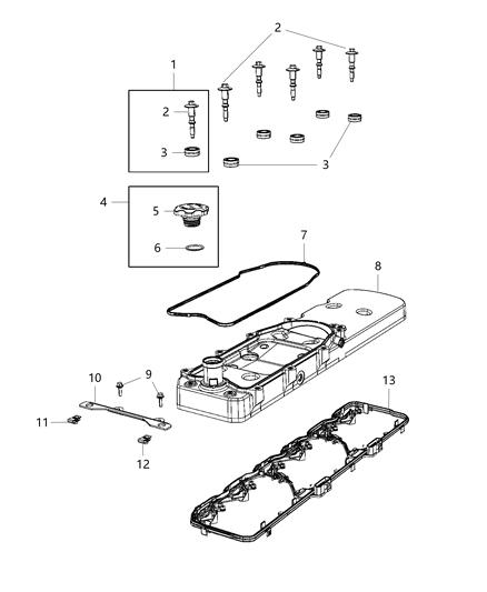 2020 Ram 3500 Cylinder Head Covers Diagram 2