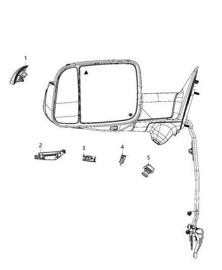 2020 Ram 5500 Lamps, Side Camera & Side Mirror Diagram