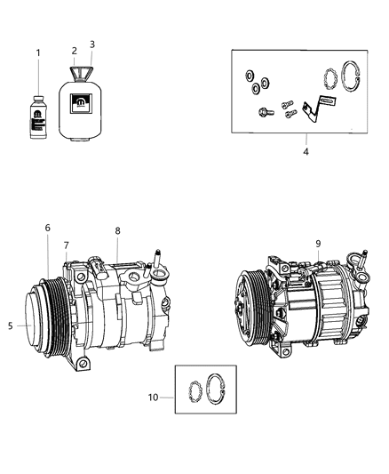 2017 Dodge Journey A/C Compressor Diagram