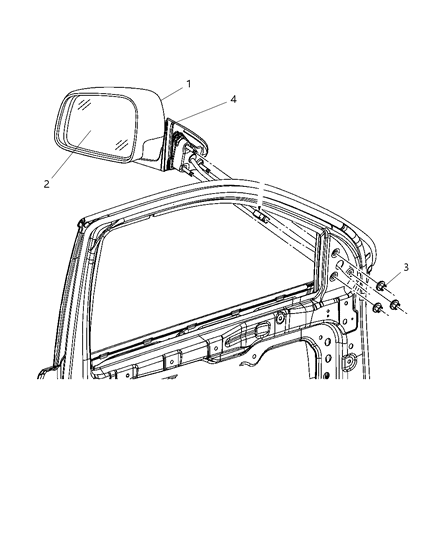 2015 Jeep Grand Cherokee Outside Rear View Mirror Diagram for 5SG21GW7AB