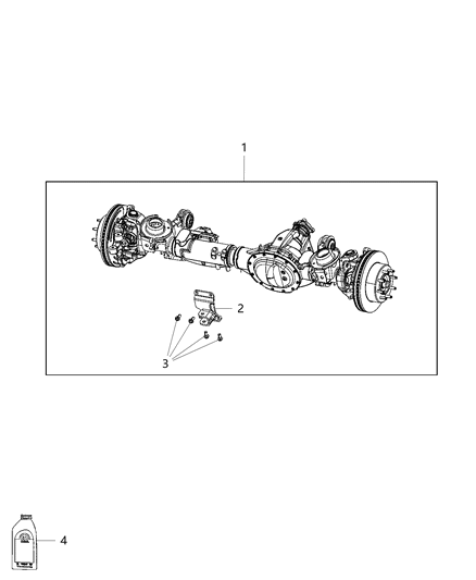 2019 Ram 3500 Axle Assembly, Front Diagram 2