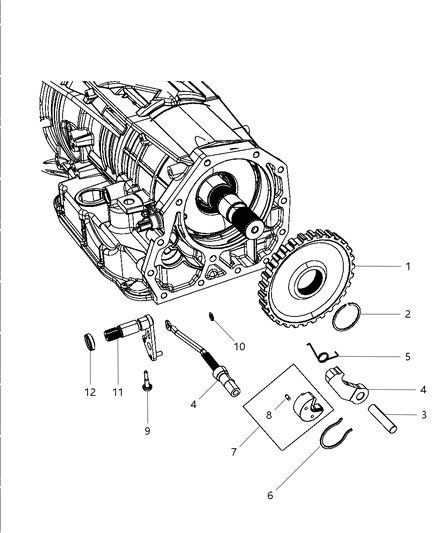 2019 Ram 3500 Parking Sprag & Related Parts Diagram 3