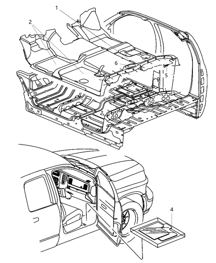 2017 Ram 3500 Carpet, Complete Diagram