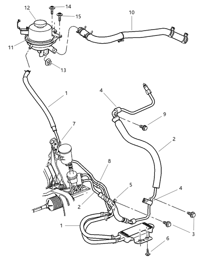 2001 Chrysler Voyager Power Steering Hoses Diagram 2