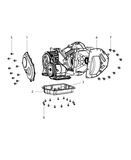 2018 Dodge Journey Oil Pan , Cover And Related Parts Diagram 1