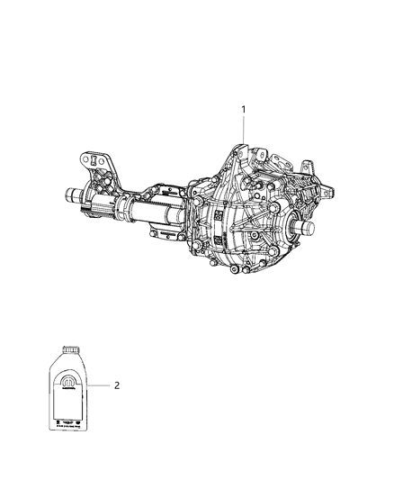 2021 Ram 1500 Axle-Service Front Diagram for 68349703AE