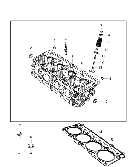 2019 Dodge Durango Cylinder Head & Cover Diagram 4