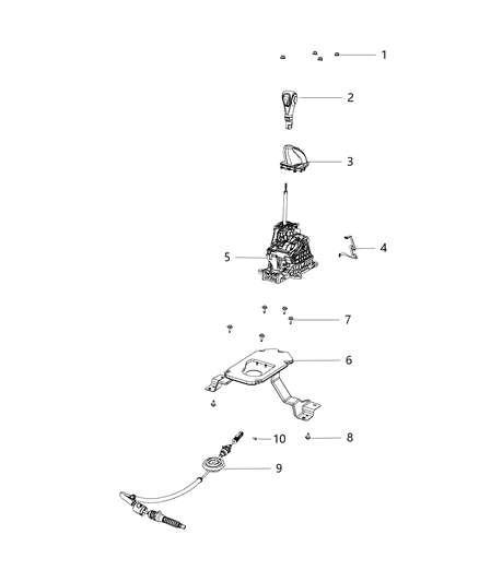 2016 Dodge Dart Gearshift Controls Diagram 1