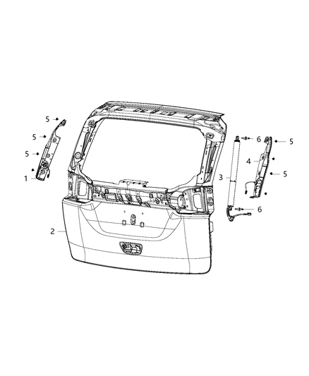 2018 Chrysler Pacifica Sensors, Liftgate Pinch Diagram