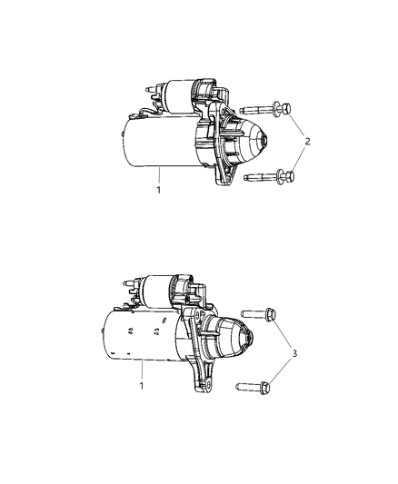 2013 Jeep Wrangler Engine Starter Diagram for 68100366AA