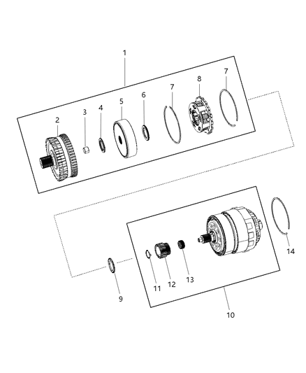 2018 Dodge Journey Gear Train - Underdrive Compounder Diagram 3