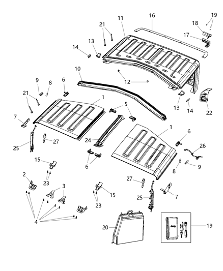 2020 Jeep Gladiator Rear Inner Diagram for 68443153AB