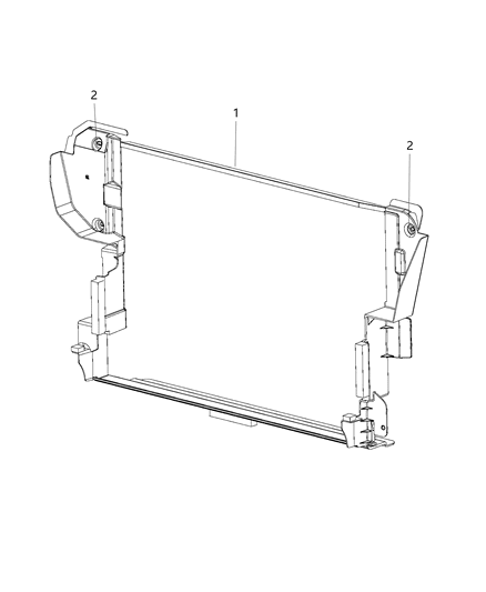 2020 Ram ProMaster 2500 Radiator Seals, Shields, Baffles, And Shrouds Diagram