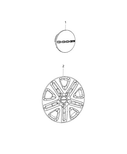 2019 Dodge Grand Caravan Wheel Covers & Center Caps Diagram