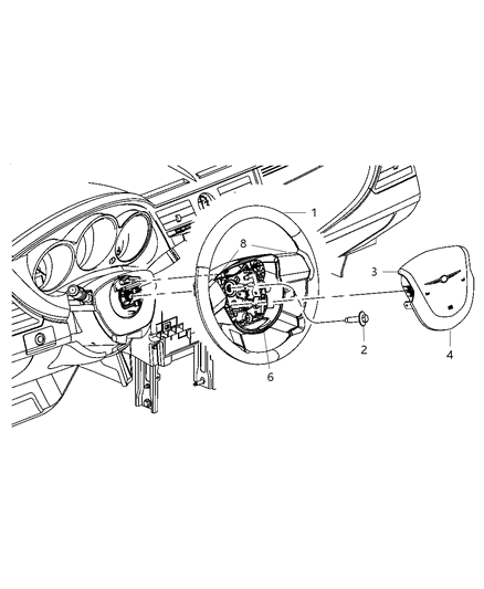 2007 Chrysler Sebring Wheel-Steering Diagram for 1GP141DHAA