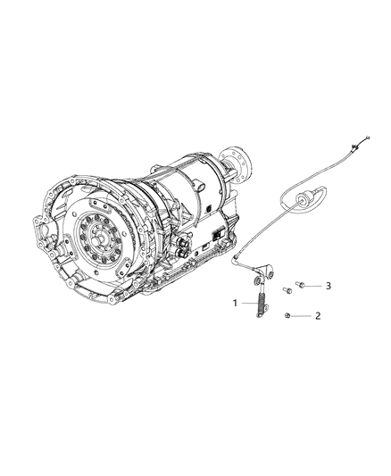 2018 Dodge Challenger Gearshift Lever , Cable And Bracket Diagram 3