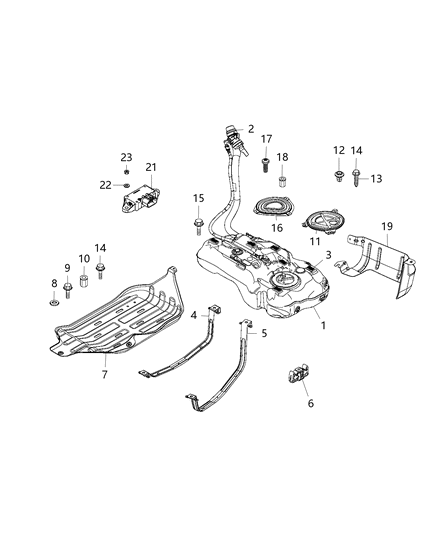 2020 Jeep Renegade Fuel Tank Diagram for 68439221AA