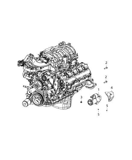 2020 Ram 2500 Starter & Related Parts Diagram 2
