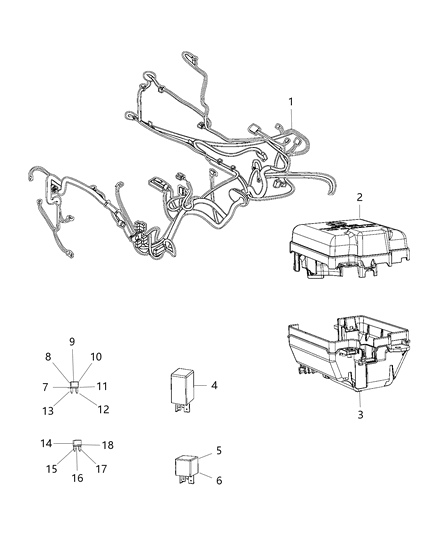 2016 Ram ProMaster City Wiring - Front End Diagram