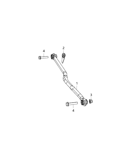 2021 Jeep Gladiator Front Stabilizer Bar, Track Diagram