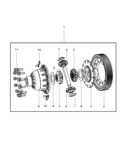 2018 Dodge Journey Differential Assembly Diagram 2