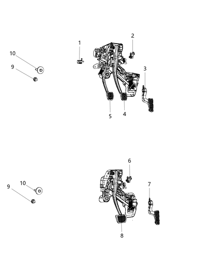2021 Jeep Wrangler Pedal-Accelerator Diagram for 68312210AC