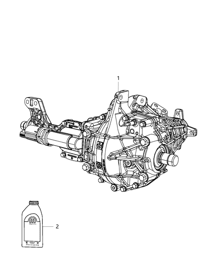 2019 Ram 1500 Axle-Service Front Diagram for 68349703AA