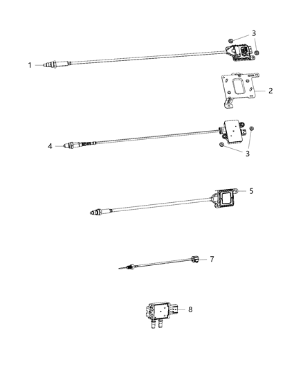 2016 Ram 3500 Sensors - Exhaust & Pressure Diagram