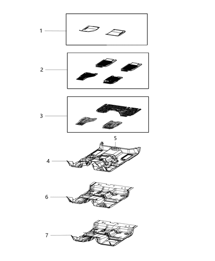 2018 Ram 3500 Carpet Diagram