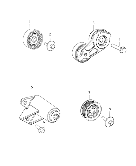 2021 Dodge Durango Pulley & Related Parts Diagram 2