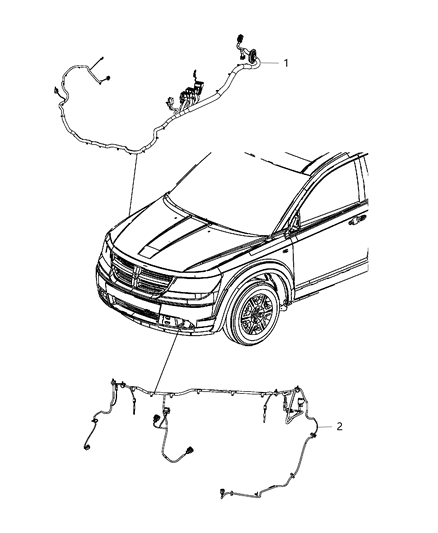 2018 Dodge Journey Wiring-Front End Module Diagram for 68365088AB