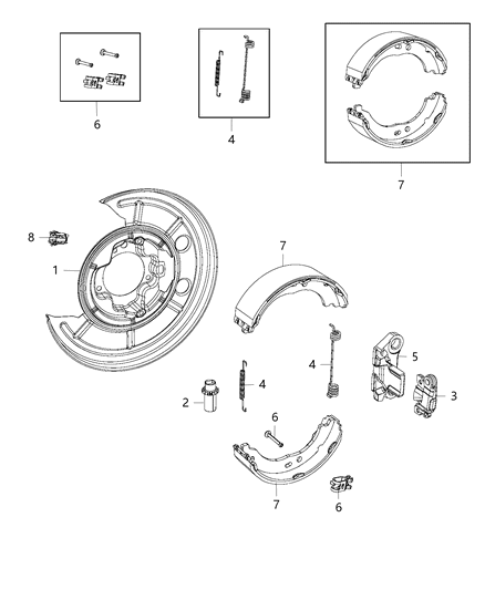 2020 Ram ProMaster 3500 Park Brake Assembly Diagram