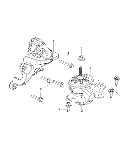 2021 Jeep Gladiator Bolt-Hex FLANGE Head Lock Diagram for 6513345AA